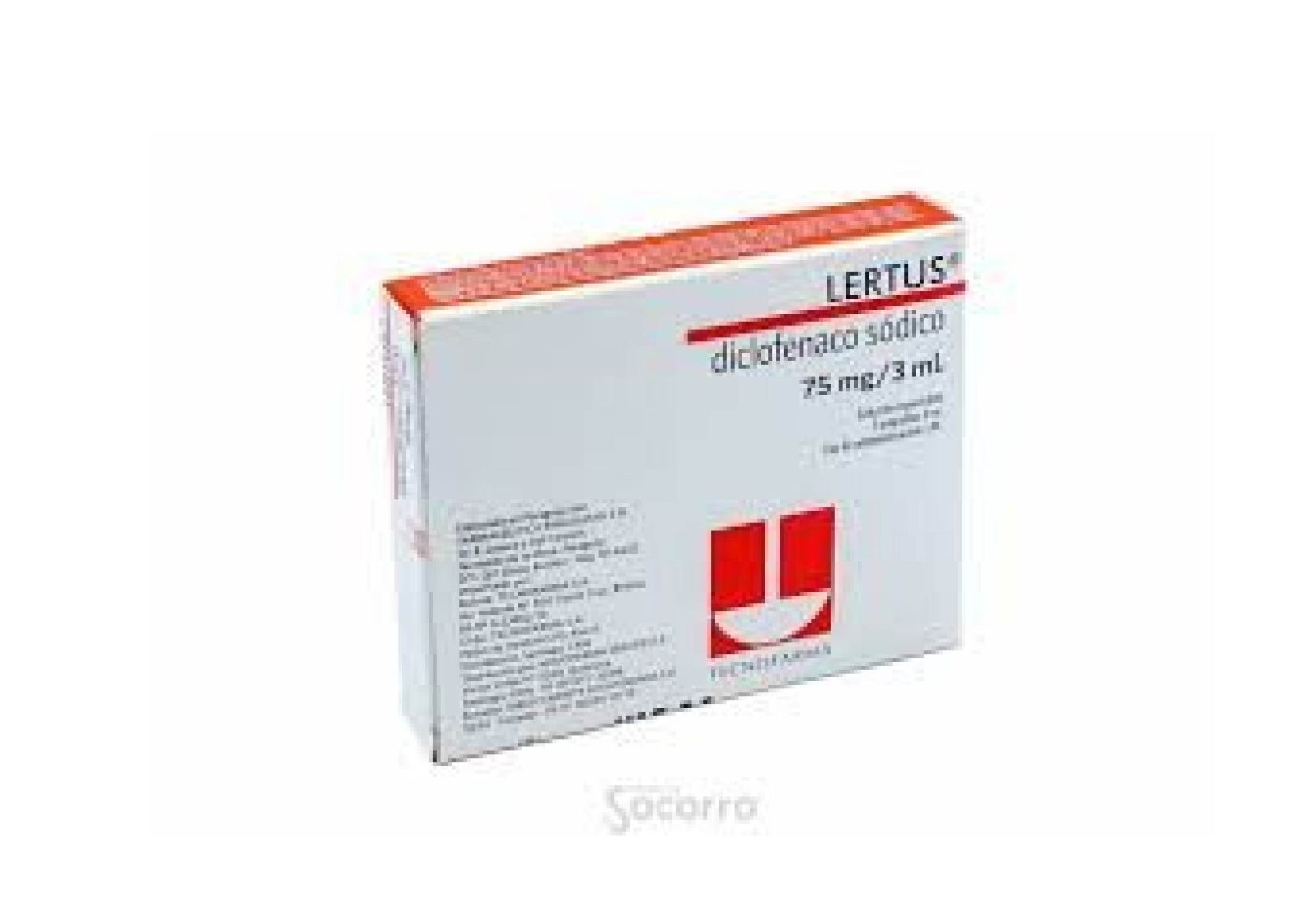 Lertus Diclofenaco Sodico 75 Mg 5 Ampollas De 3 ML Farmauno Cl